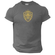 King Lion T Shirt Gym Clothing Bodybuilding Training Workout Boxing Gymwear Top