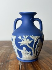 Wedgwood Blue Jasperware Portland Vase 19th Century 13cm