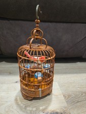 Vintage Chinese Wood Bird Cage