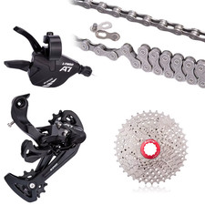 MTB 10 Speed 11-42T 10V Groupset 11/50T Wide Range Cassette 11-36T K7 with Chain