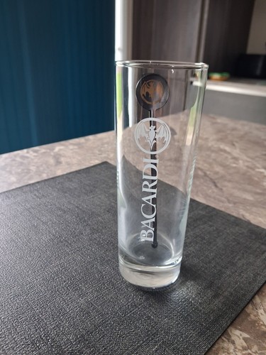Bacardi rum tall mixer glass - bacardi,