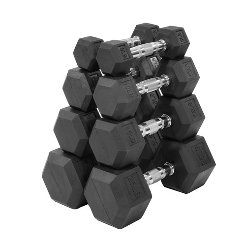 Hex dumbbell set - hex, rubber