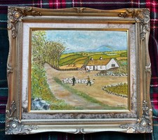 J.K. Burch Irish Oil Painting 