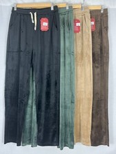 Womens Soft Velvet Velour Tracksuit Bottoms Joggers Trousers Loungewear