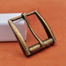 Sold Brass Mens Single Prong Pin Jeans Leather Belt Buckle Replacement Fit 40mm