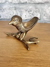 Brass Bird On Branch Small