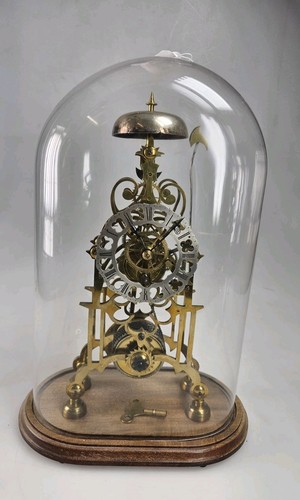 Victorian fusee skeleton clock - victorian,