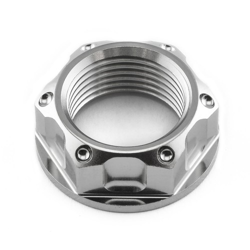 Titanium flanged axle nut - flanged,