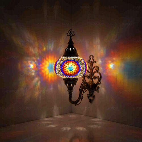 Multicolor turkish mosaic wall - multicolor,