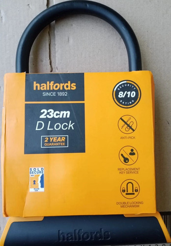 Halford 23cm lock plus - halford, bike