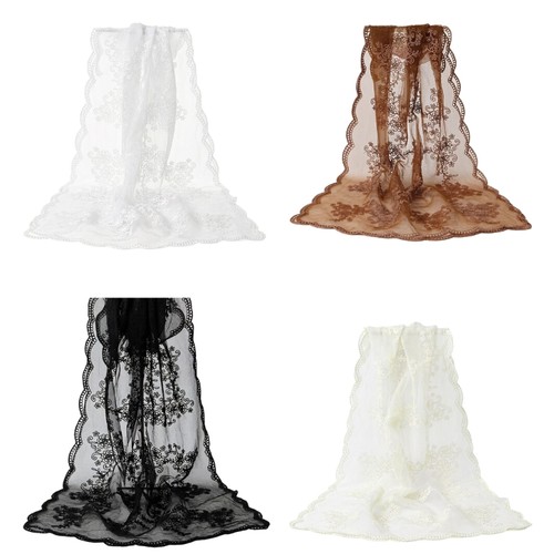 Elegant lace detailing scarf - lace,