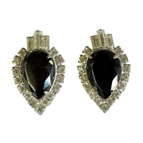 Vintage jet crystal diamante - &,