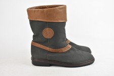 Morlands Glastonbury Green & Tan Sheepskin Boots, UK Women's Size 7