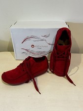 Clarks Unstructured Funny Dream Red Suede Lace Up Shoes UK 3D EU 35.5 New Boxed