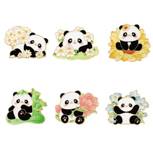 Panda pin badge various - pin,