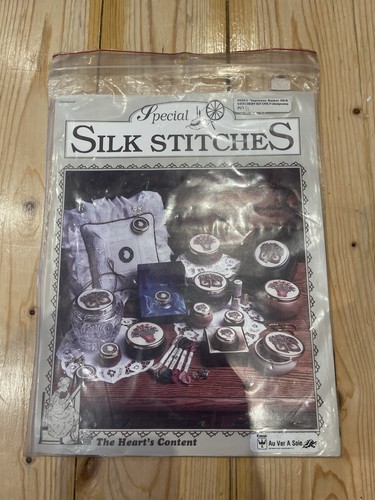 Vintage silk gauze embroidery - silk,