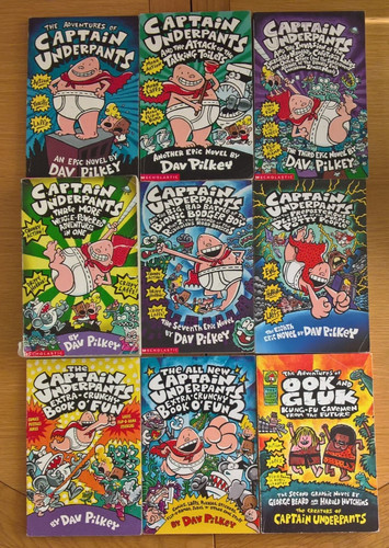 Captain underpants 11x book - captain,