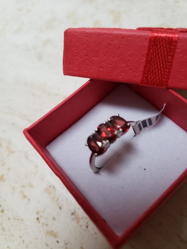 Mozambique garnet sterling - mozambique, garnet,