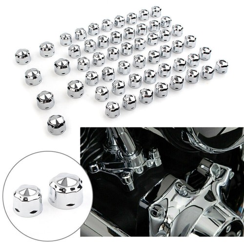 Engine bolt cap set - engine, chrome