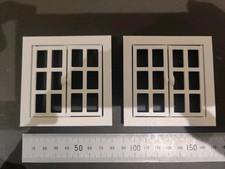 2x Not Tri-ang White Double Window Frame 80 x 80mm For 70 x 70mm Cut Out Plastic