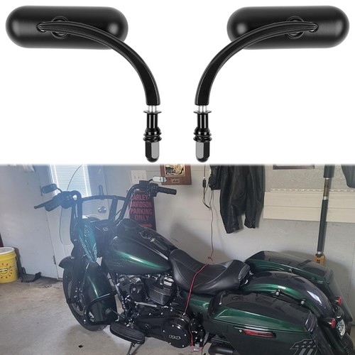 Motorcycle oval mirrors black - mirrors,