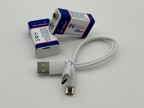 Two rechargeable 9v - two,