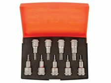 Bahco S9TORX 9 Piece 1/2" Drive Torx Bit Socket Set T20-T60