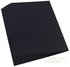 Plasticard Seconds 30% Off, 8 Sheets 1mm 40Thou (0.040") Matt Black Size A4+