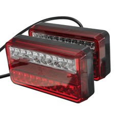 LED Rear Tail Lights Pair 12V Lamp 5 Function Trailer Caravan Truck Lorry 20 LED
