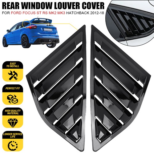 2pcs gloss black car rear - black,
