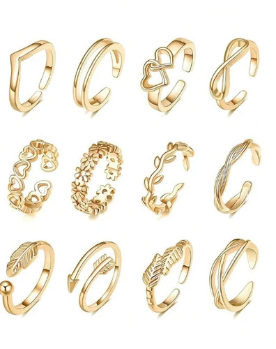 Adjustable gold silver toe - ✨,