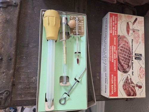 Vintage meat thermometer - vintage,