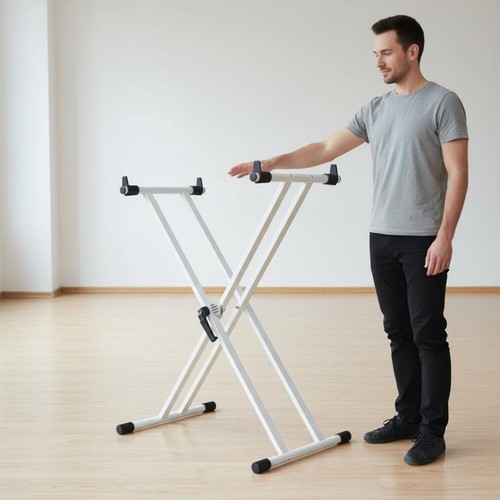 Double tube keyboard stand - double,