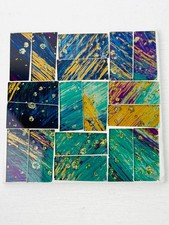 Square Mosaic Coaster - Cyan