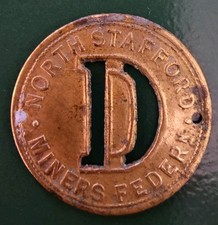 North Stafford Miners Federation Pit Check Tally Token