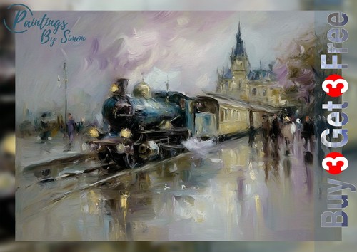 Steam train print on - steam,