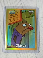 Topps SpongeBob Chrome 2025 Trading Card "Steven" Gold Refractor 18/50 Rare