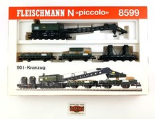 CS80 FLEISCHMANN N 8599 - DB 90 T CRANE TRAIN SET.