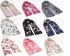 Ladies Women's Girl's Scarf Wrap Butterfly Birds Animals Print Plain Free UK P&P