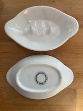 Set of 2- White Baked