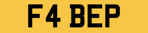 Initials fab number - ep, plate