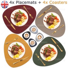 Set of 4 PU Leather Placemats