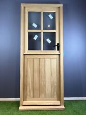 External Double Glazed Stable Door Rustic Oak Double Boarded 852mm x 2075mm