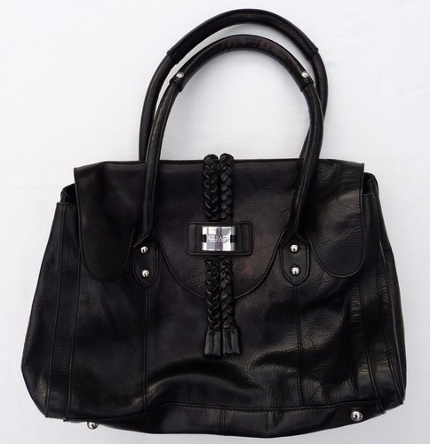 Modalu black leather - black,