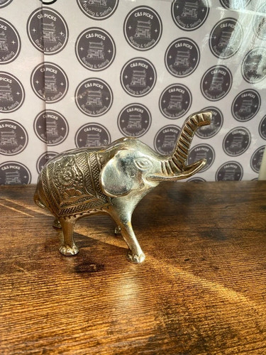 Lucky brass elephant trunk - , up