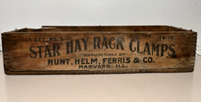 Vintage Star Hay Rack Clamps Wood Dovetailed Box Harvard Ilinois