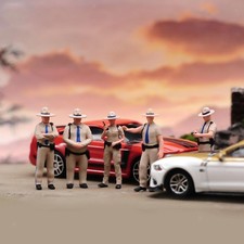 5Pcs 1/64 Police Figure Model