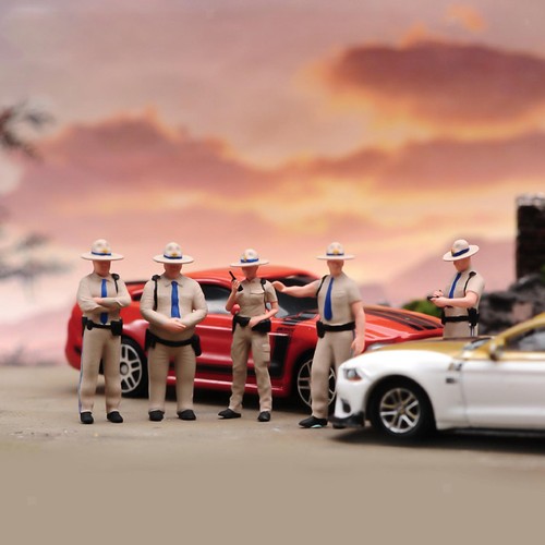 5pcs police figure - 5pcs, model