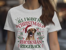 Xmas T Shirt Christmas TShirt Rhodesian Ridgeback Dog Xmas Tee Holiday Festive