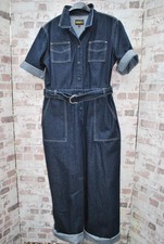 Freddies of Pinewood Jeans Grease Monkey Boilersuit Dungarees 36 16 Blue BNWOT